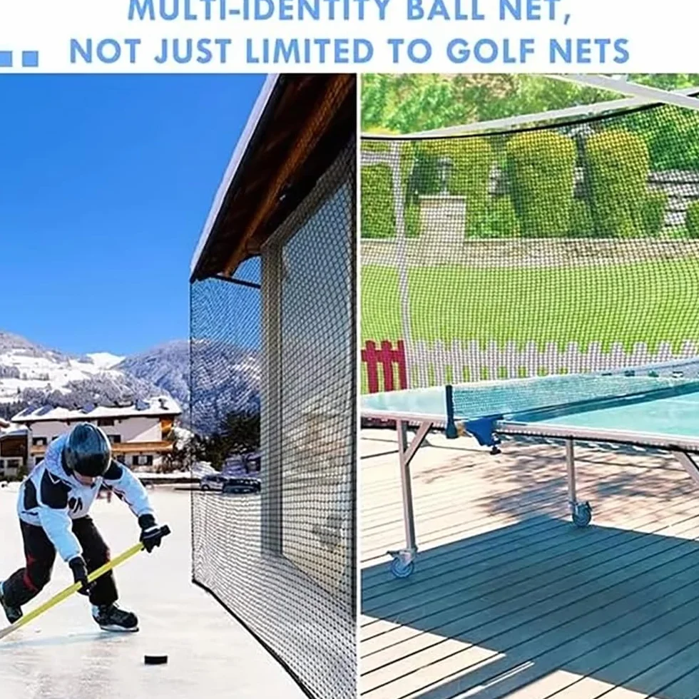 NEWFUN Rete da Golf, 3x3M, Rete di Sicurezza Regolabile del Cortile, Rete Portatile Della Mazza da Golf, Golf, Baseball, Rete di Formazione Dell'hockey, per uso dell'interno e del Giardino all'aperto