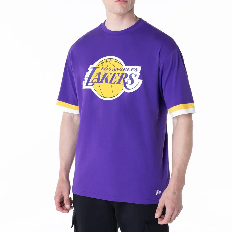 New Era NBA Panel Oversized Maglietta Los Angeles Lakers Viola