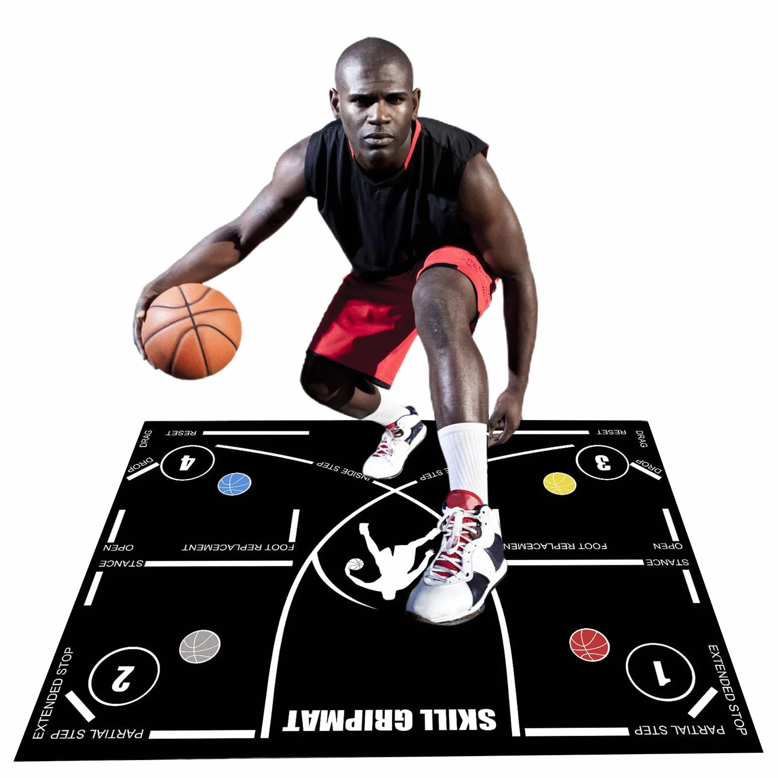 Mat Di Allenamento Da Basket, Tappetino PAS 120 x 86 cm Antiscivolo Portatile