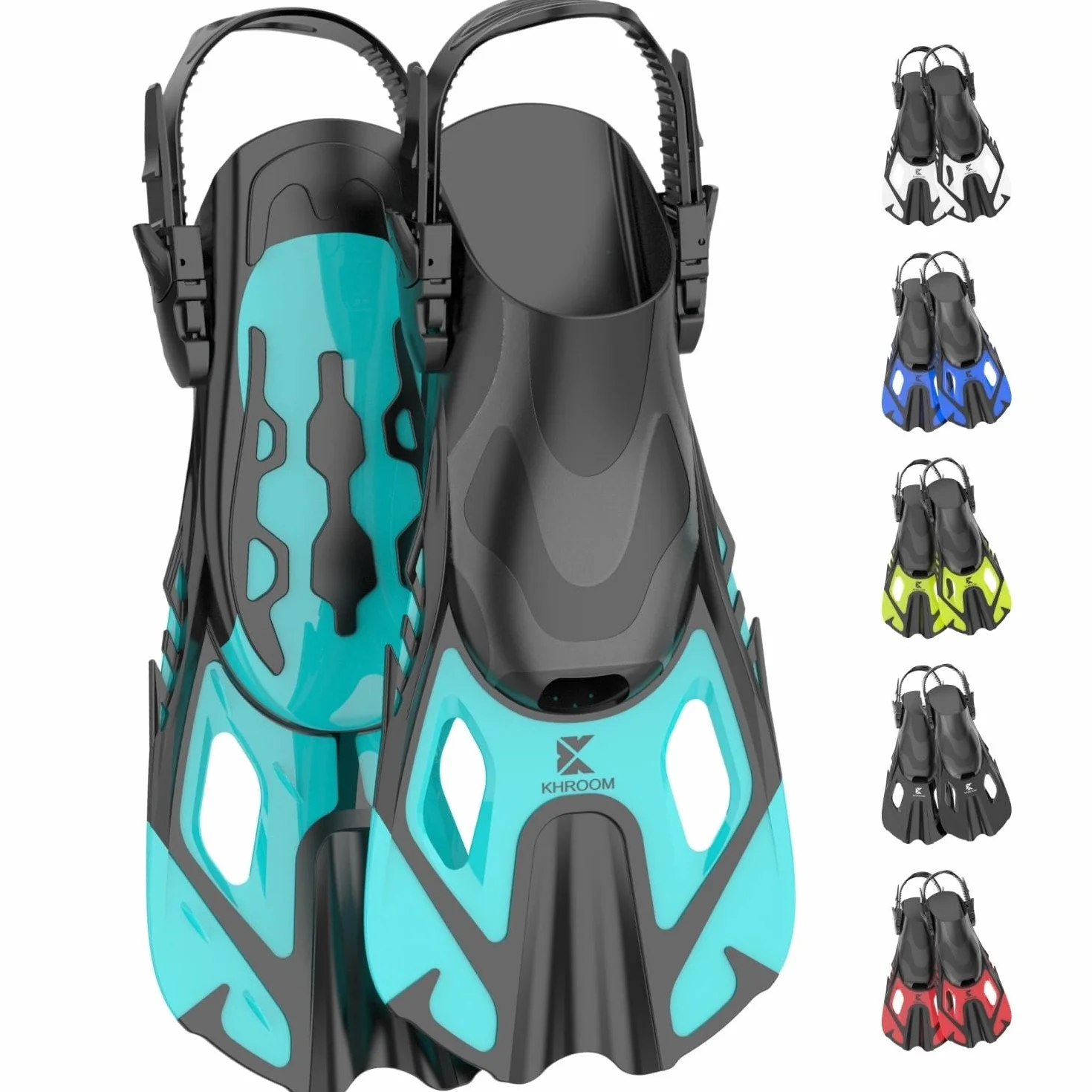 Pinne Corte Regolabili Adulti Bambini Taglia 32-47 Snorkeling Nuoto Immersioni