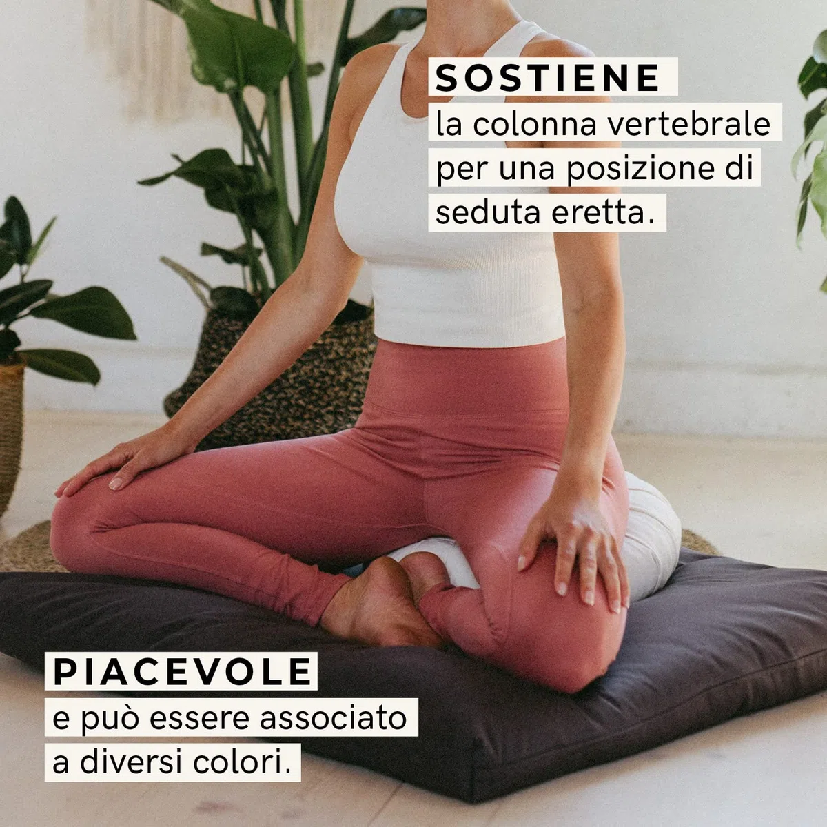 LOTUSCRAFTS Zafu cuscino da meditazione, altezza seduta 20 cm, modello Zen rotondo, cuscino da yoga, fodera in cotone lavabile, imbottitura in farro, certificato GOTS