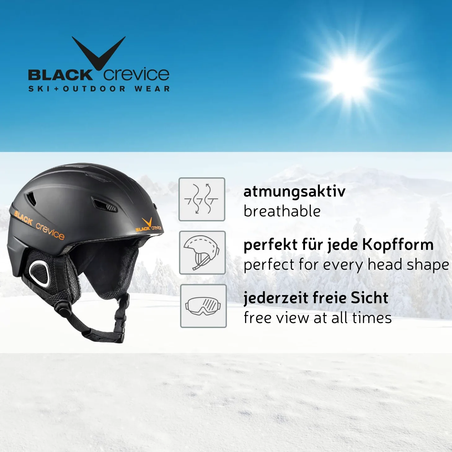 BLACK CREVICE Kitzbühel Casco da sci (Large, Nero Carbone)