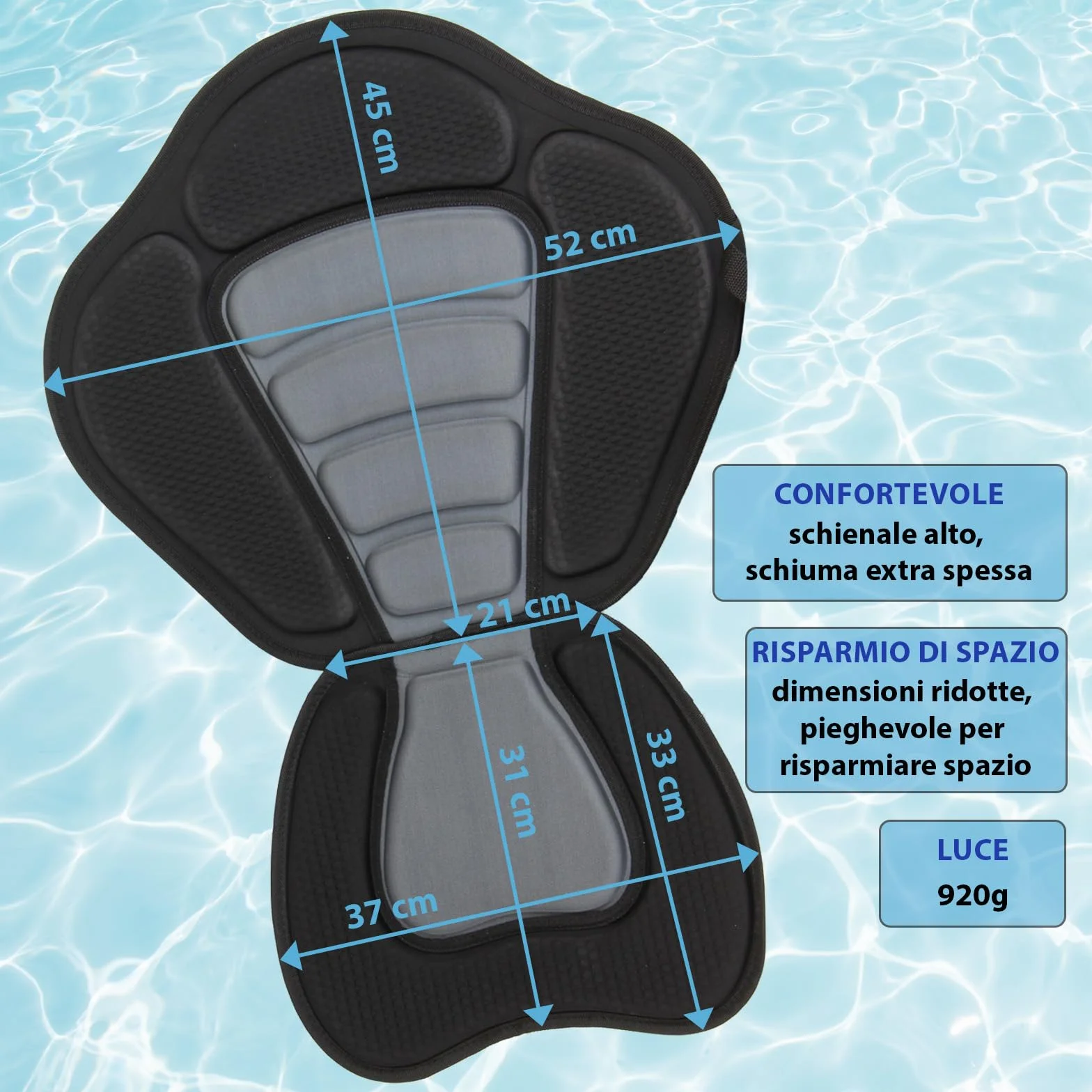 ALPIDEX Sedile Tavola SUP Kajak Sedia Kajak Canoa Stand Up Paddle Board