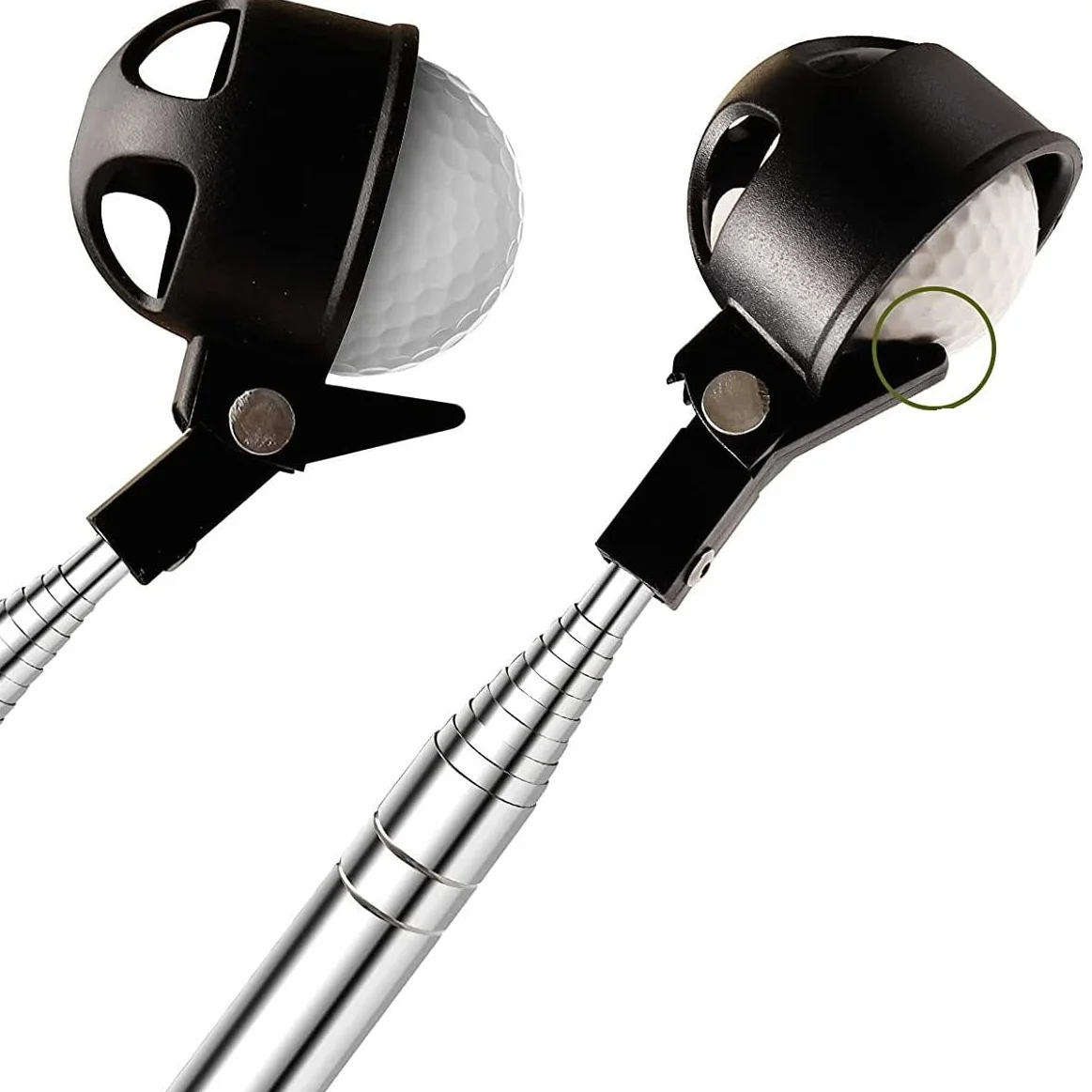 Golf Ball Retriever 45cm/47.7" Estensibile 2m/78.7" 304 Acciaio Inox Pick Up Tool TP15