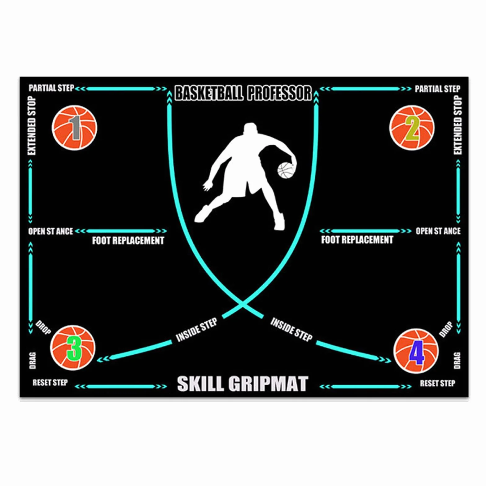 Tappetino per Allenamento di Pallacanestro Foodstep - Velocità e Palleggio per Casa Palestra