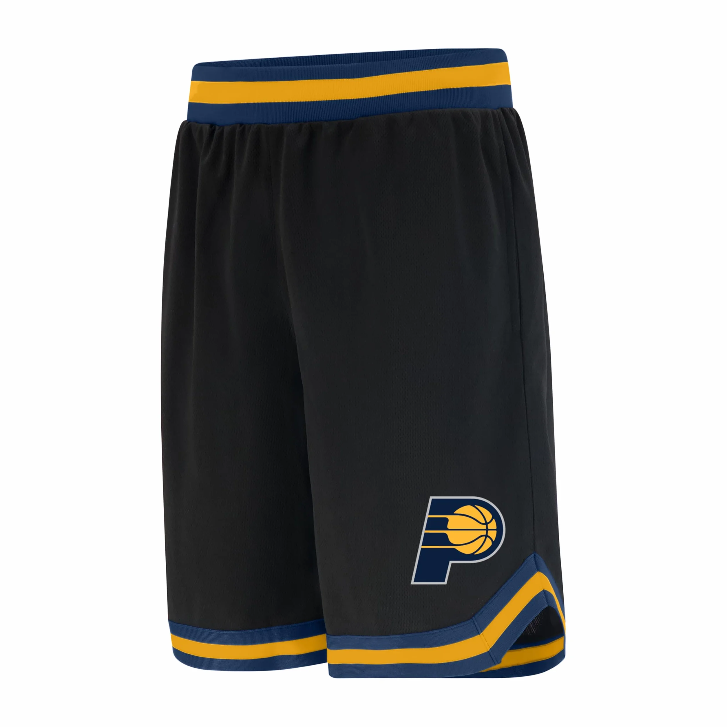 NBA Ultra Game GSM3547F Woven Team Logo Poly Mesh Basket Shorts Nero Large