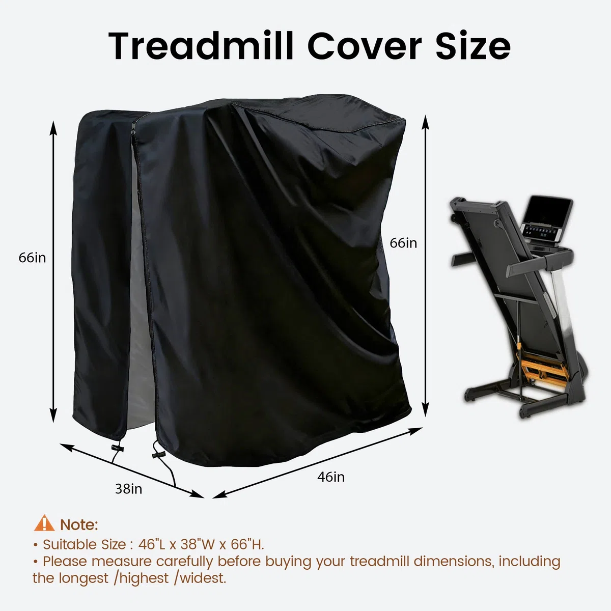 MaWGcowerd Treadmill Cover, Folding Treadmill Cover, Dustproof and Waterproof Cover, Oxford Cloth Waterproof Sunscreen Cover