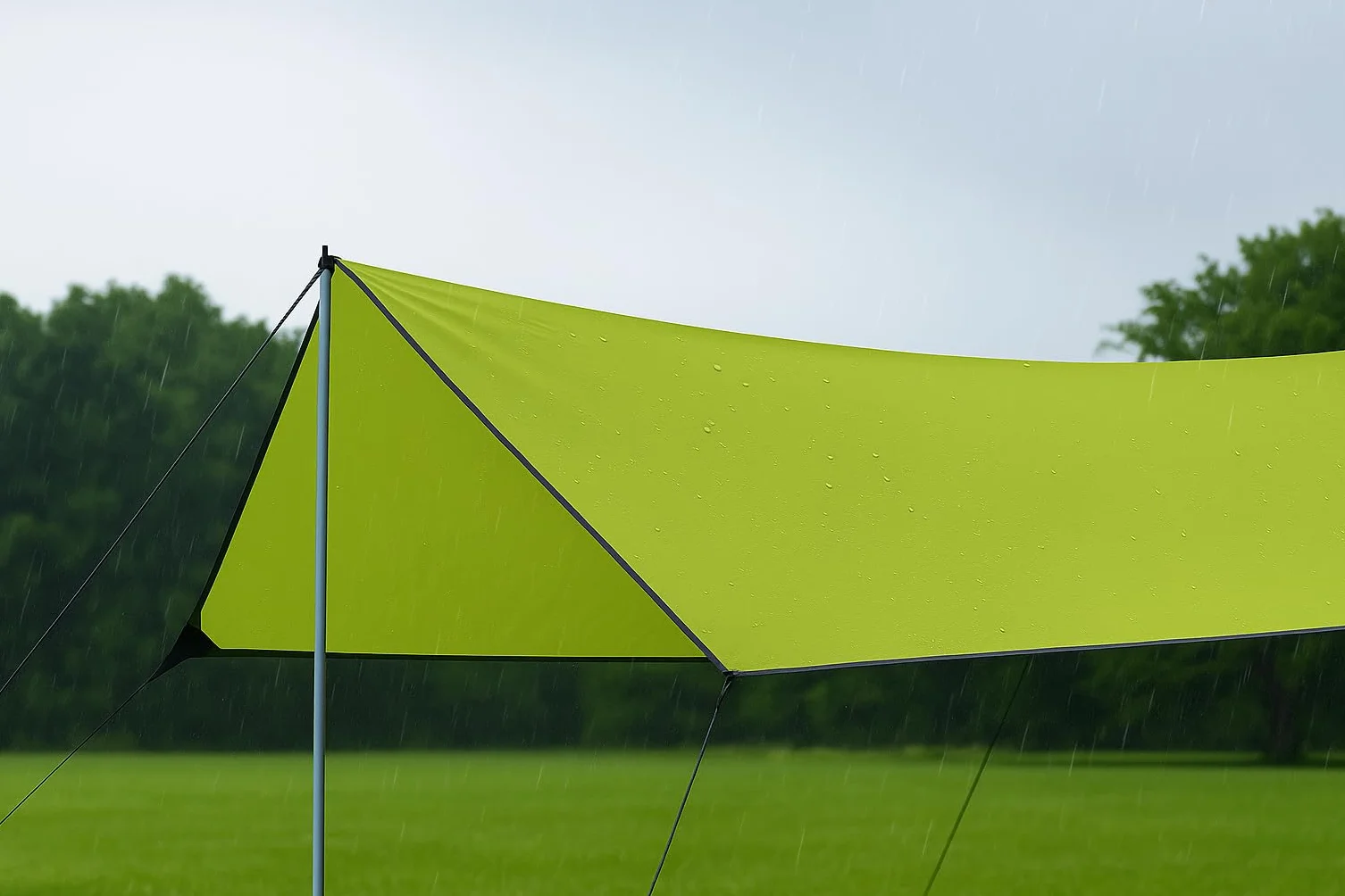 BERGER | Tenda Sole Spiaggia Portatile 2x3 Metri - Telo Ombra Protezione UV UPF 50+, Impermeabile per Mare, Picnic, Pesca e Campeggio, Tendalino da Spiaggia con Corde e Pali - Tarp Verde
