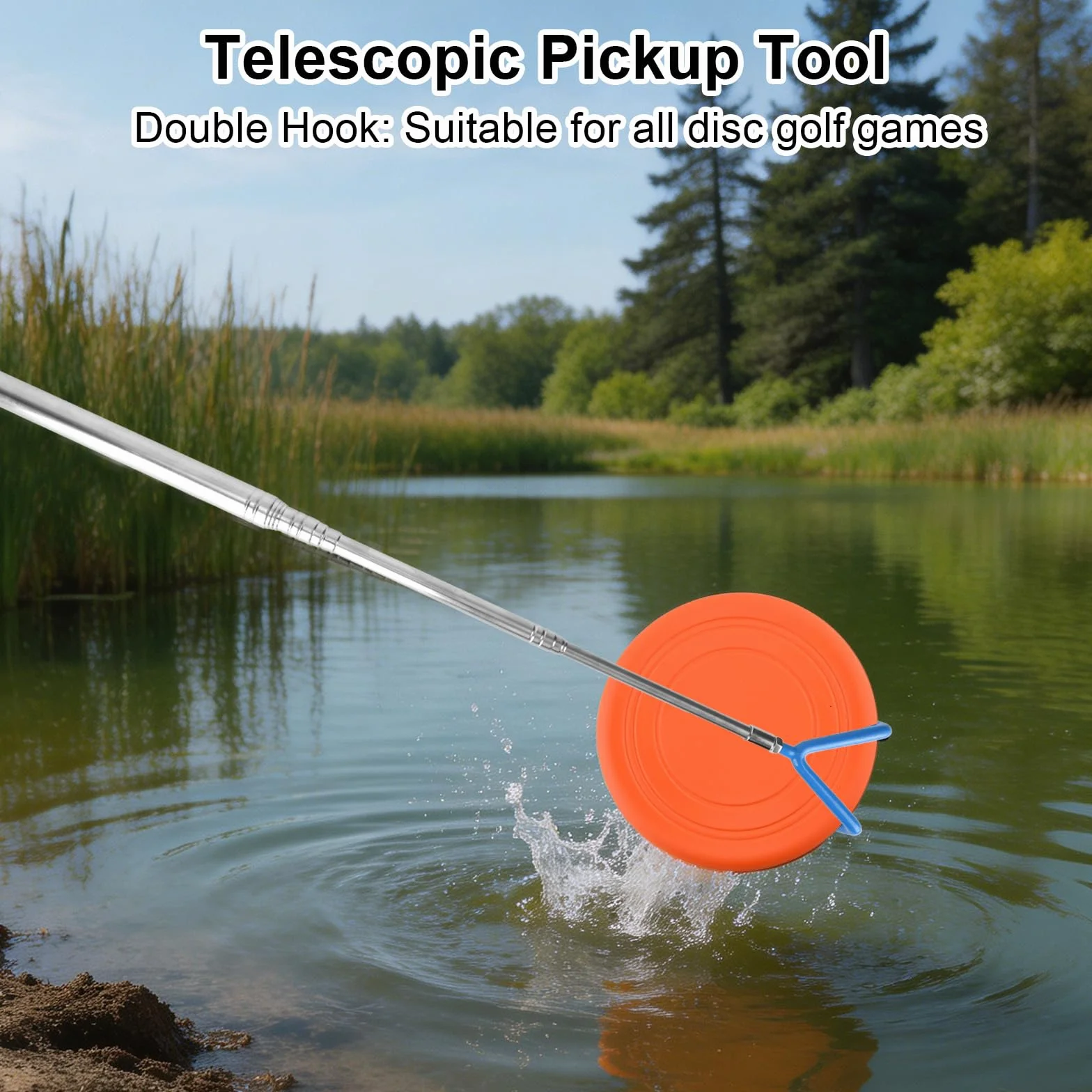 Strumento Telescopico Raccoglitore Asta Magnetica 300cm Barra Estensibile con Ganci