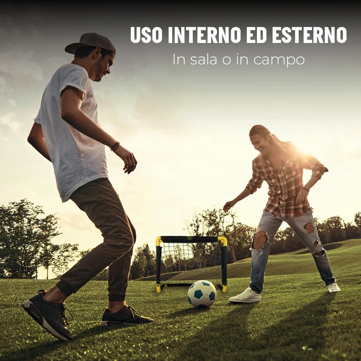 Umbro Porta da calcio per giardino, bambini e adulti, cancelli da calcio per interni ed esterni, 50 x 44 x 44 cm, nero/giallo