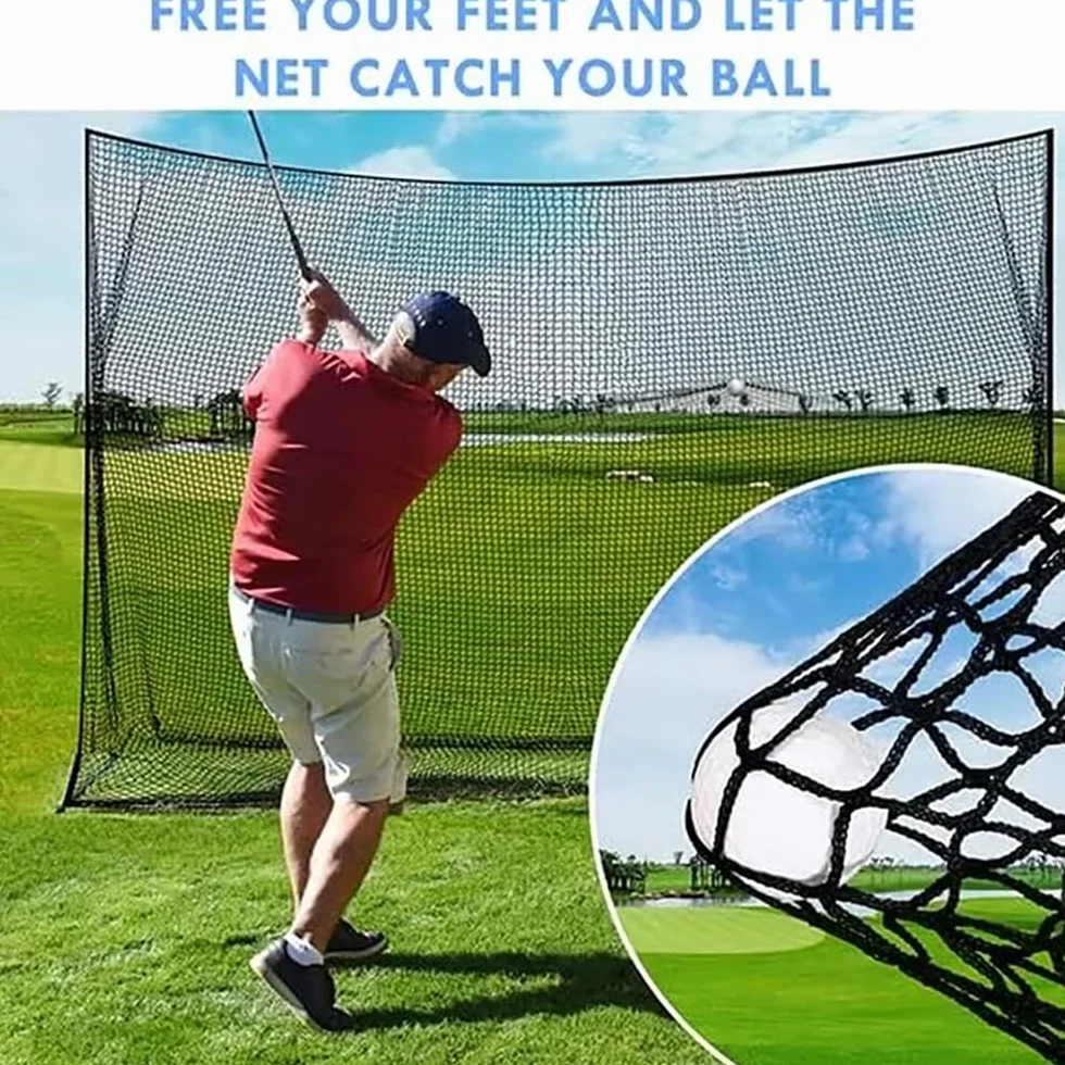 NEWFUN Rete da Golf, 3x3M, Rete di Sicurezza Regolabile del Cortile, Rete Portatile Della Mazza da Golf, Golf, Baseball, Rete di Formazione Dell'hockey, per uso dell'interno e del Giardino all'aperto