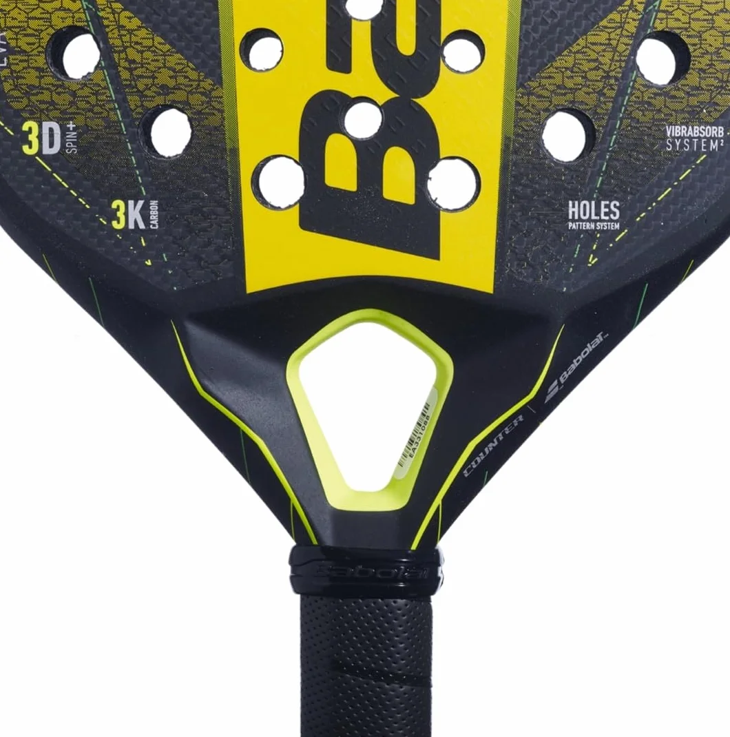 Racchetta padel paddle pala counter viper Babolatt 2024 carbonio giallo-nero