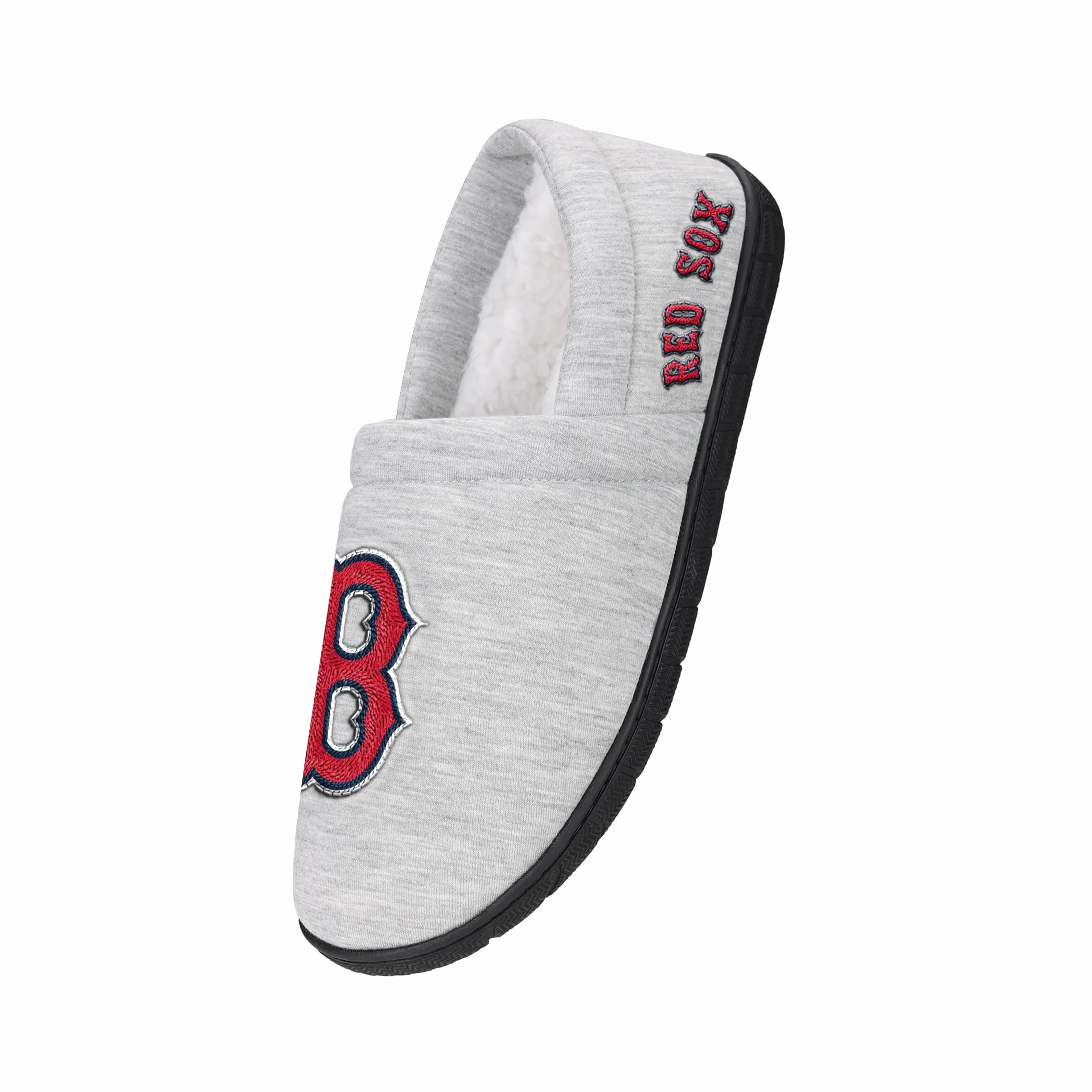 FOCO Mens MLB Team Big Logo Grigio Felpa Sherpa Pantofole Adulto