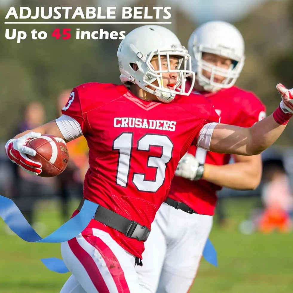 Set di Cinture per Flag Football 14 Giocatori Regolabile per Allenamento