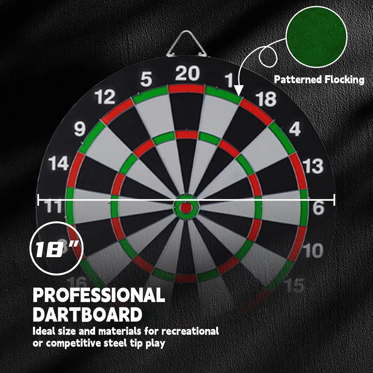 Bersaglio per freccette con supporto, 86-188 cm, regolabile in altezza, bersaglio da 46 cm, robusto tre piedi, design portatile con 6 freccette per viaggi, casa, pub o giochi all'aperto