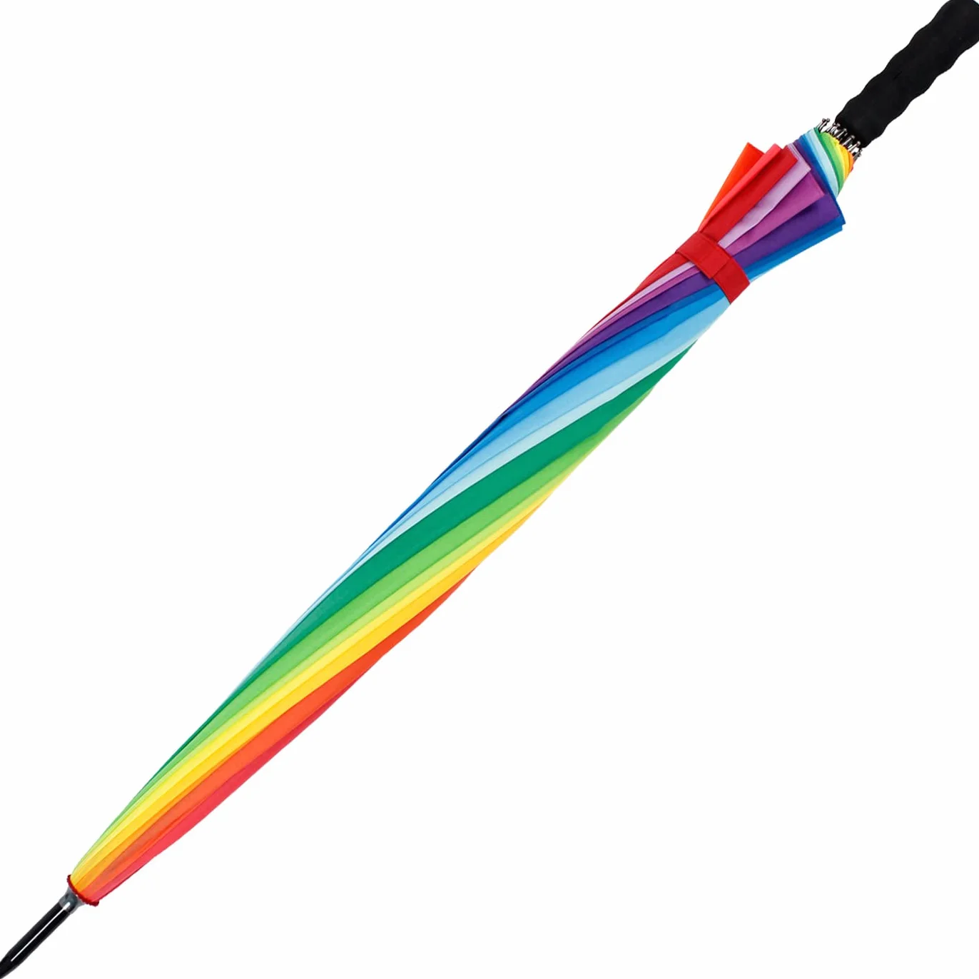 Ombrello grande arcobaleno multicolore 129 cm XXL impugnatura morbida