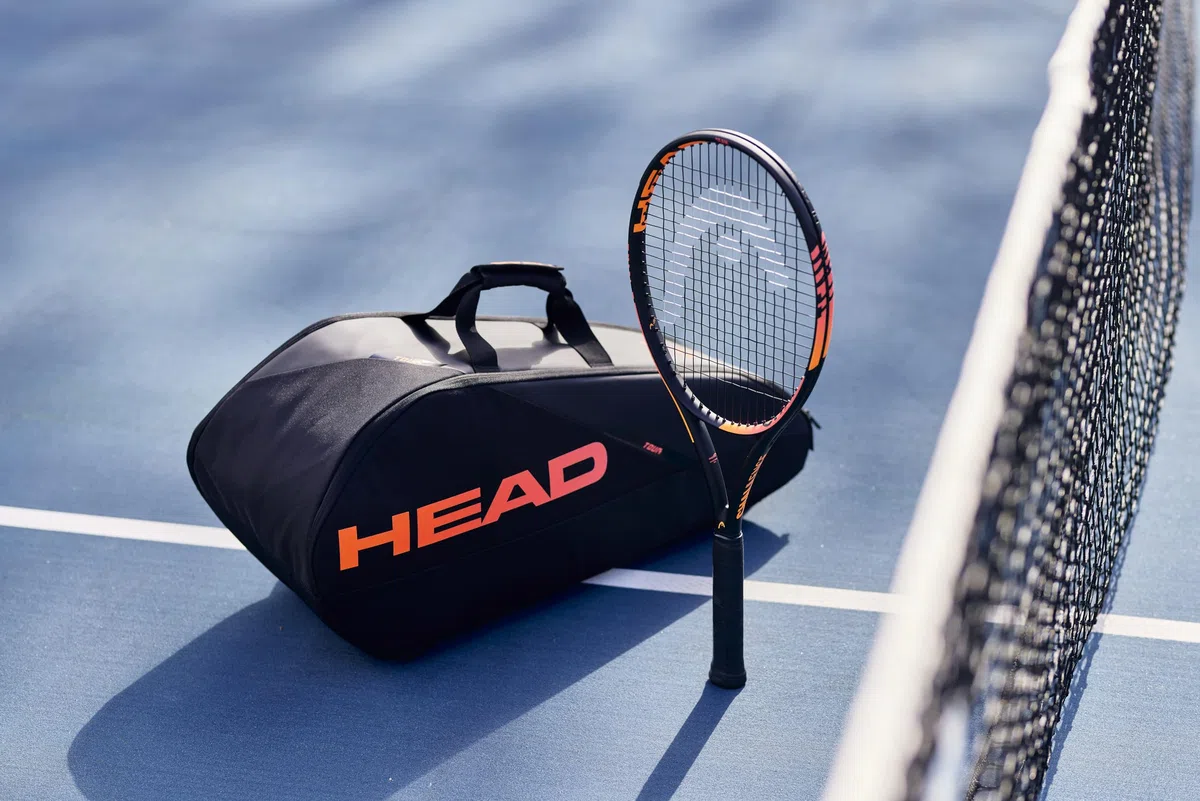 HEAD Borsa per racchette Tour, misura M, Nero/Fiamma, Esclusiva Amazon