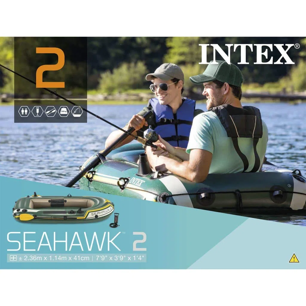 INTEX 68347NP Seahawk 2 Set Gommone con Remi e Pompa