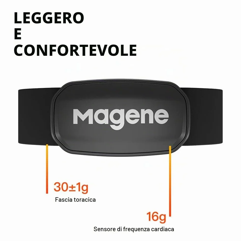 Magene H303 Heart Rate Monitor Chest Strap Ant+ Bluetooth iOS Android