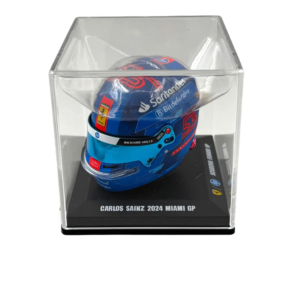 BELL HELMET CASCO HELMET F1 CARLOS SAINZ TEAM FERRARI HP N 55 MIAMI GP 2024 BLUE RED
