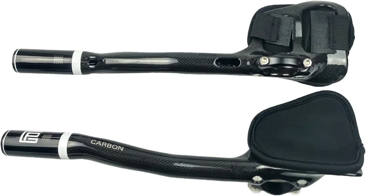 PLATT Manubrio per bicicletta 31,8, manubrio in carbonio da corsa/triathlon, manubrio aerobar, 3K, lucido