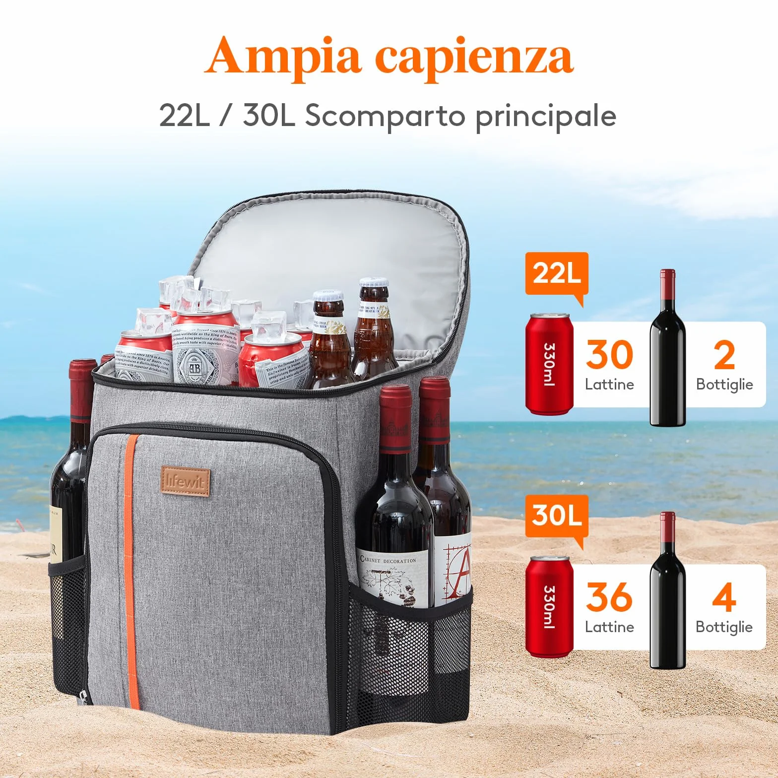 Lifewit Zaino Termico Impermeabile, Borsa Frigo Leggera a Prova di Perdite per Lavoro Picnic Spiaggia