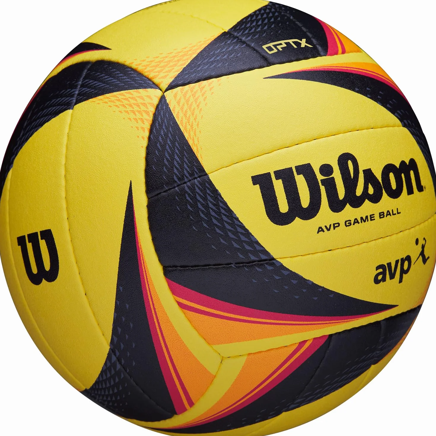 Wilson OPTX AVP Game Ball, WTH00020XB Pallone da Pallavolo, Beach Volley, Dimensioni Ufficiali, Giallo/Nero
