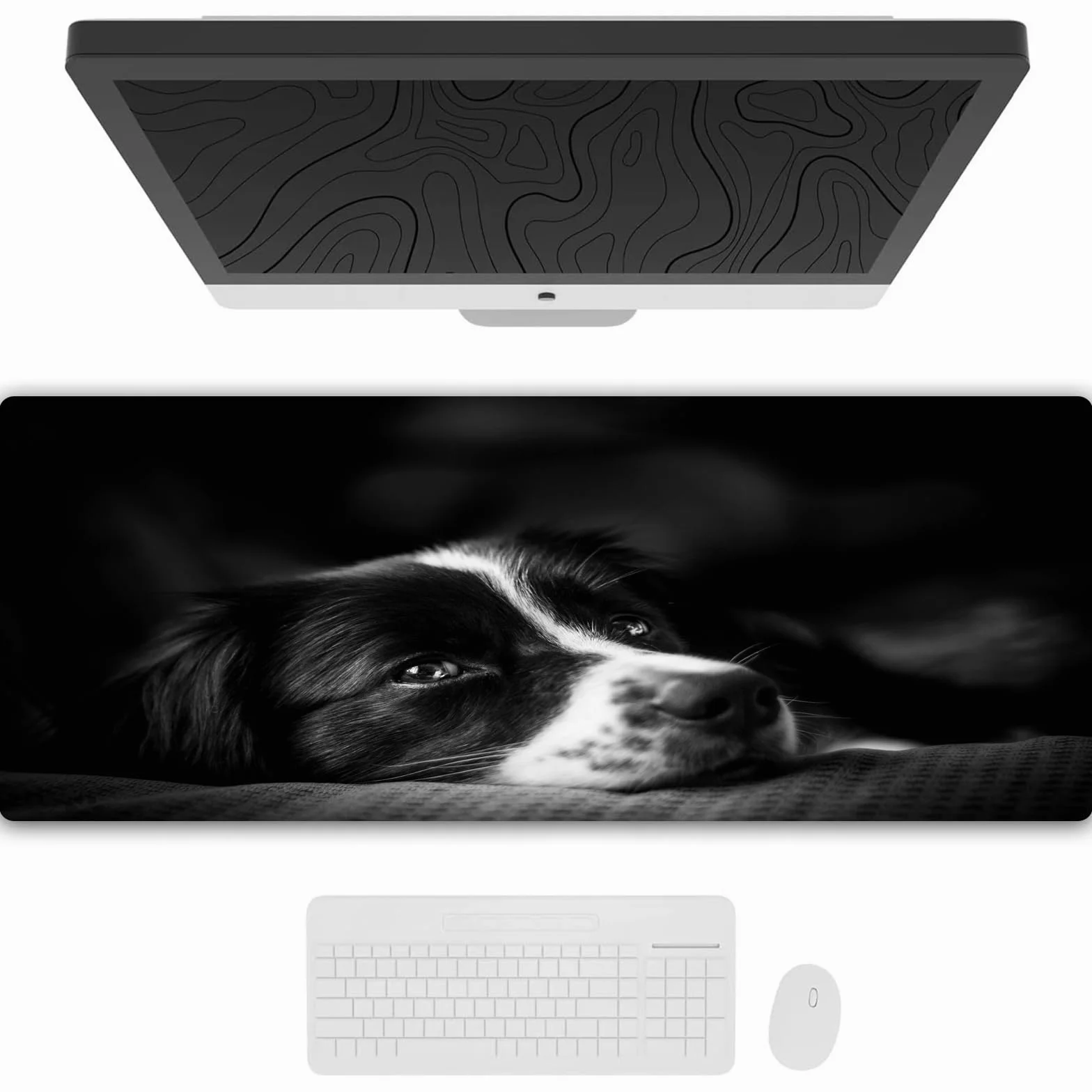 Tappetino per mouse da gioco 40x90 cm antiscivolo impermeabile bordi cuciti