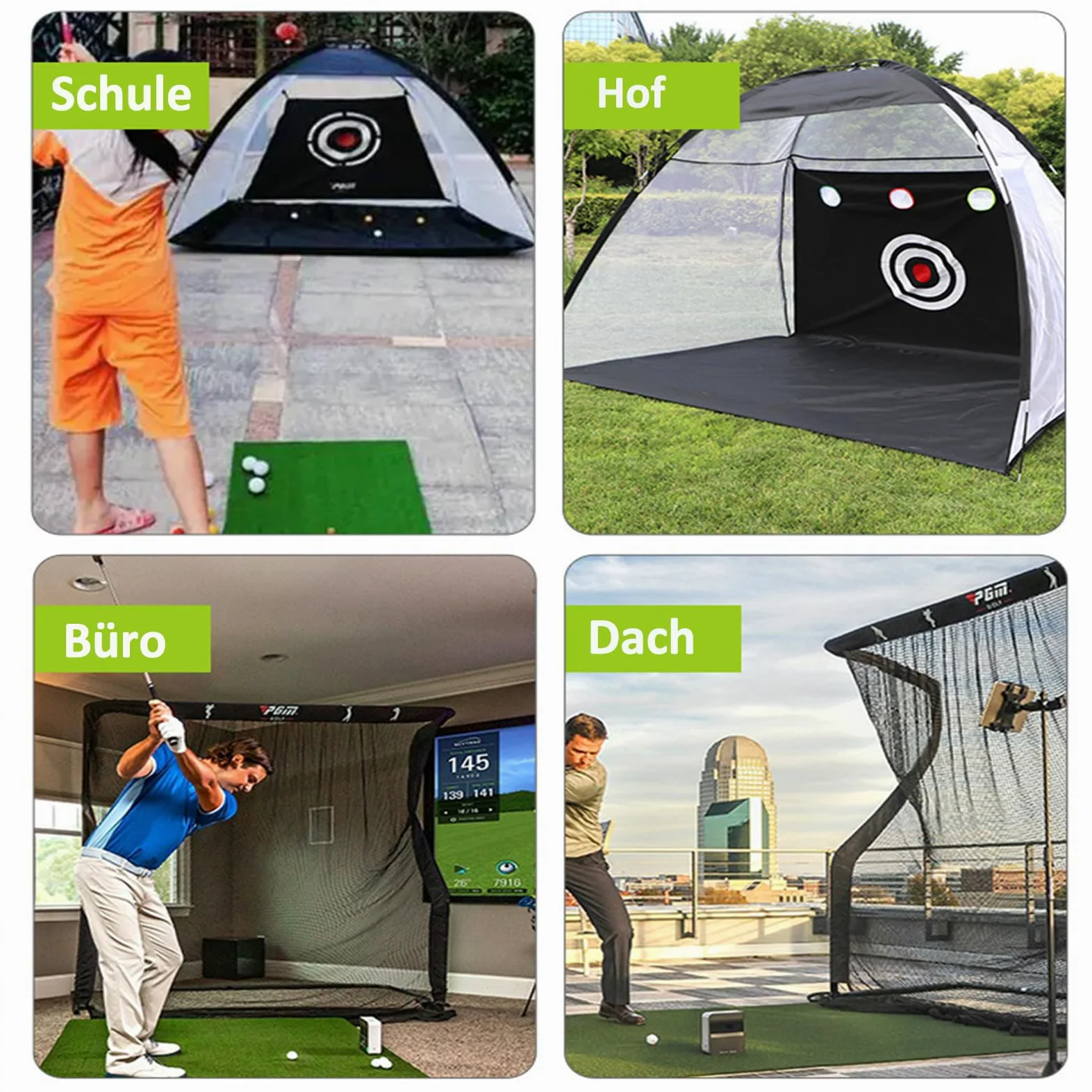 Rete da golf, per allenamento da golf, con tappetino per il cortile, per interni ed esterni, idea regalo per uomini