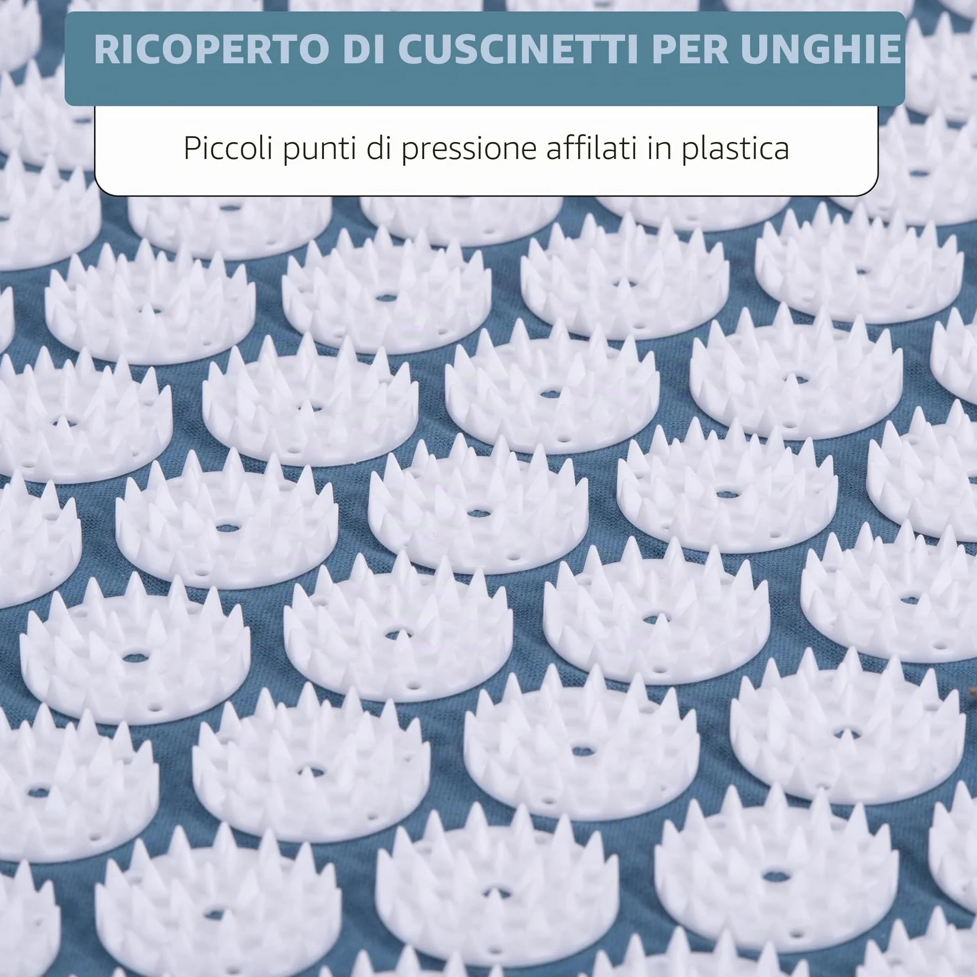 Umbro Tappetino Agopressione 42x71 cm Blu Alleviamento del Dolore con Pallina Massaggio Piedi
