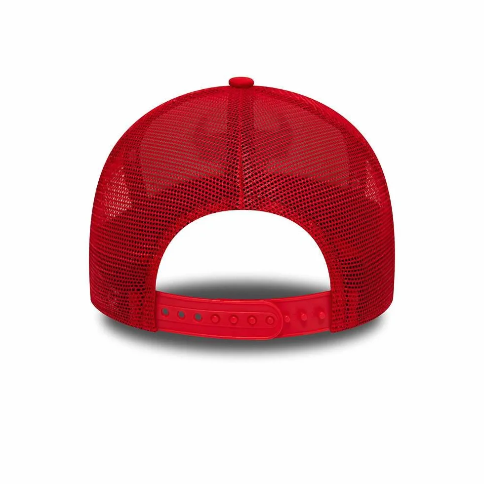 New Era Chicago Bulls NBA A-Frame Adjustable Trucker Cap White Red