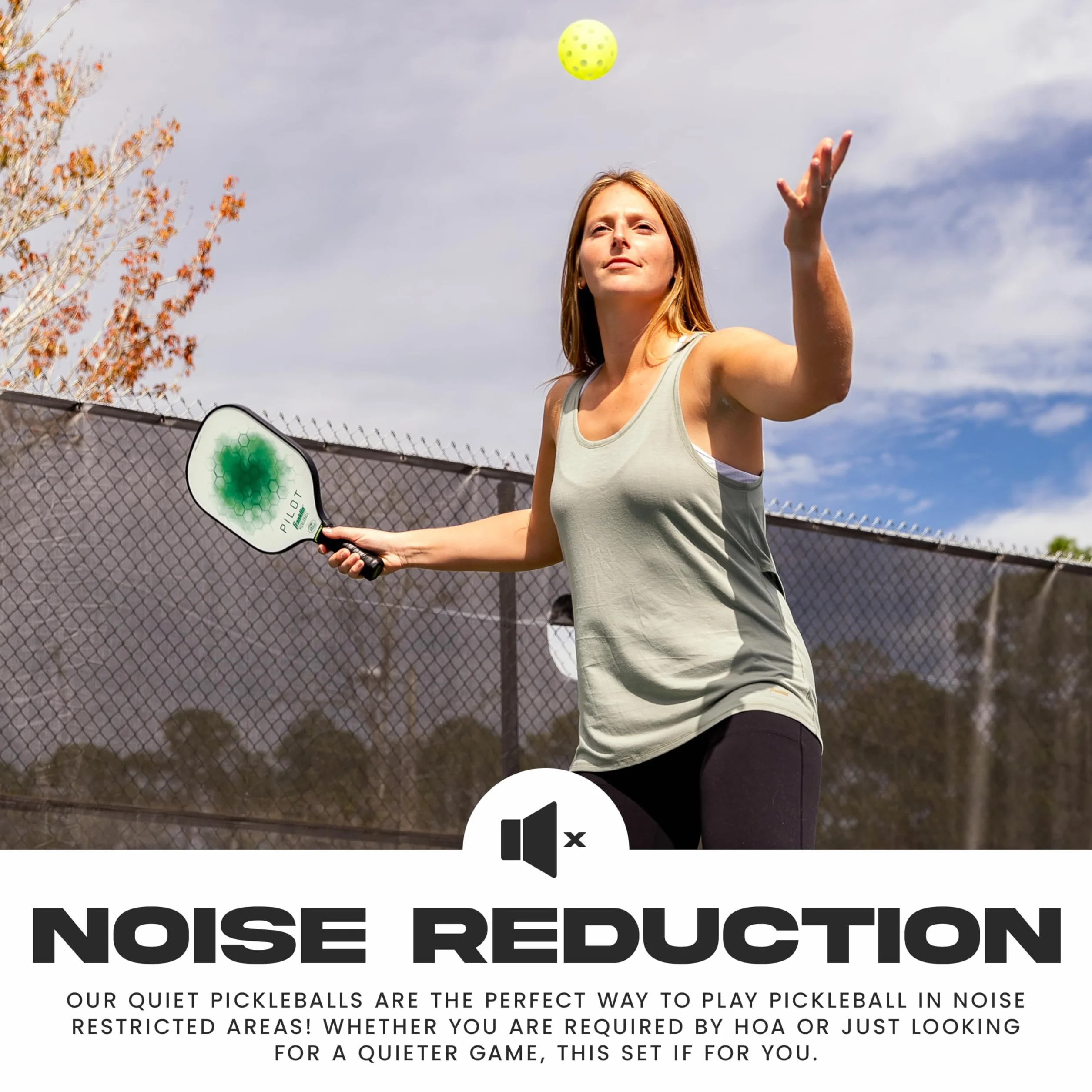 Franklin Sports Silent Serve Palline da Pickleball Silenziose Confezione da 3