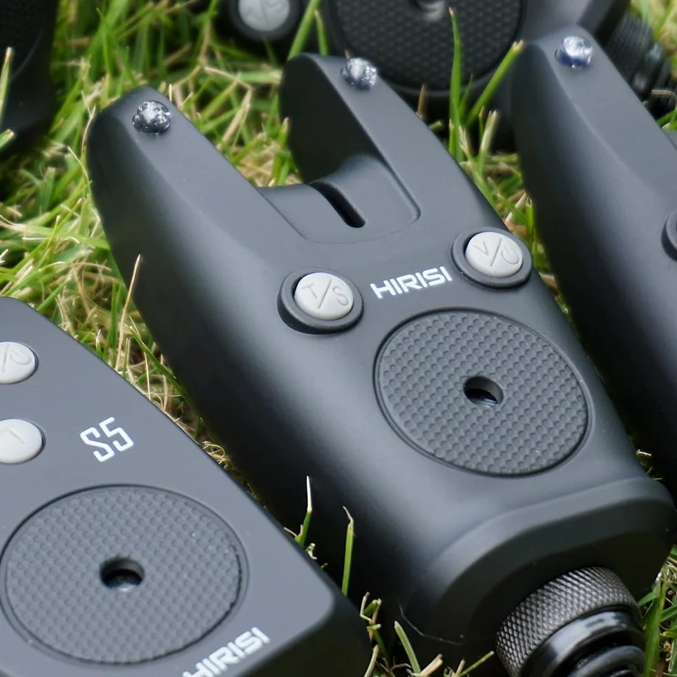 Hirisi Tackle Allarme di morso di pesca wireless impostato in borsa per il trasporto (FBM-S5-3)