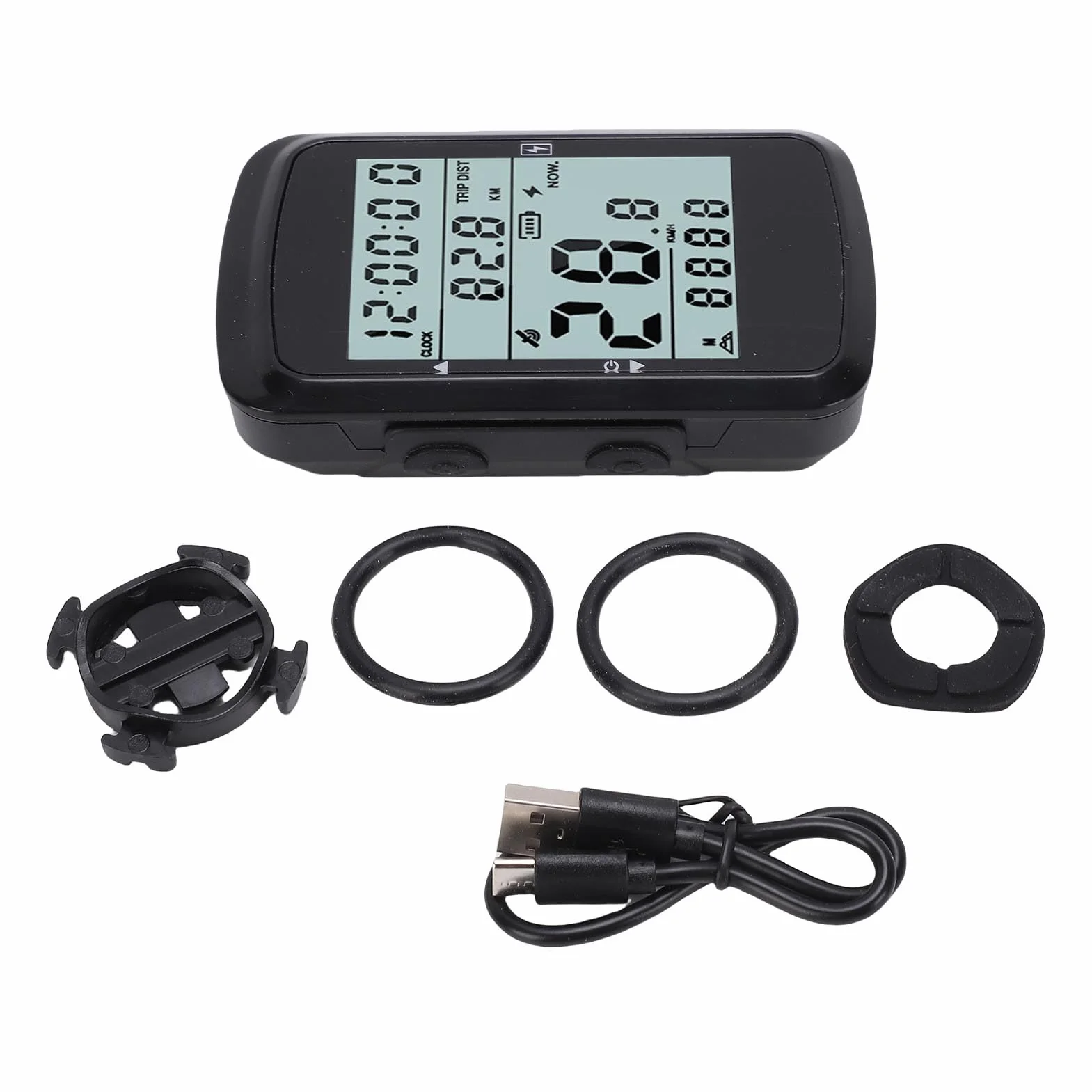 Bewinner Computer da Bici GPS, Computer Ciclismo Wireless con Retroilluminazione, Display LCD 2,4 Pollici, Contachilometri Impermeabile, Batteria 28 Ore