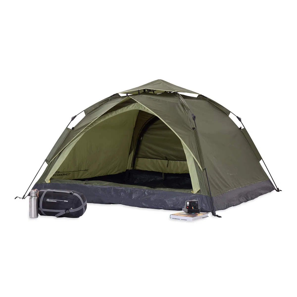Lumaland Tenda da Campeggio | Tenda Pop Up Leggera | Tenda a Cupola per 2-3 Persone | Tenda Igloo per Trekking e Festival | Impermeabile 210x190x110cm | con 1 e 2 ingressi