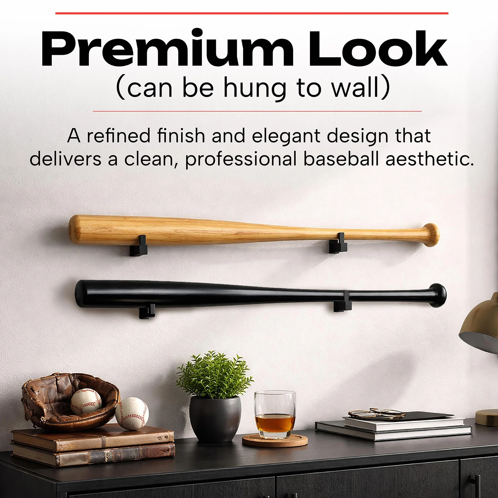 Mazza da baseball Redfield legno solido 76 cm 30 pollici naturale nero