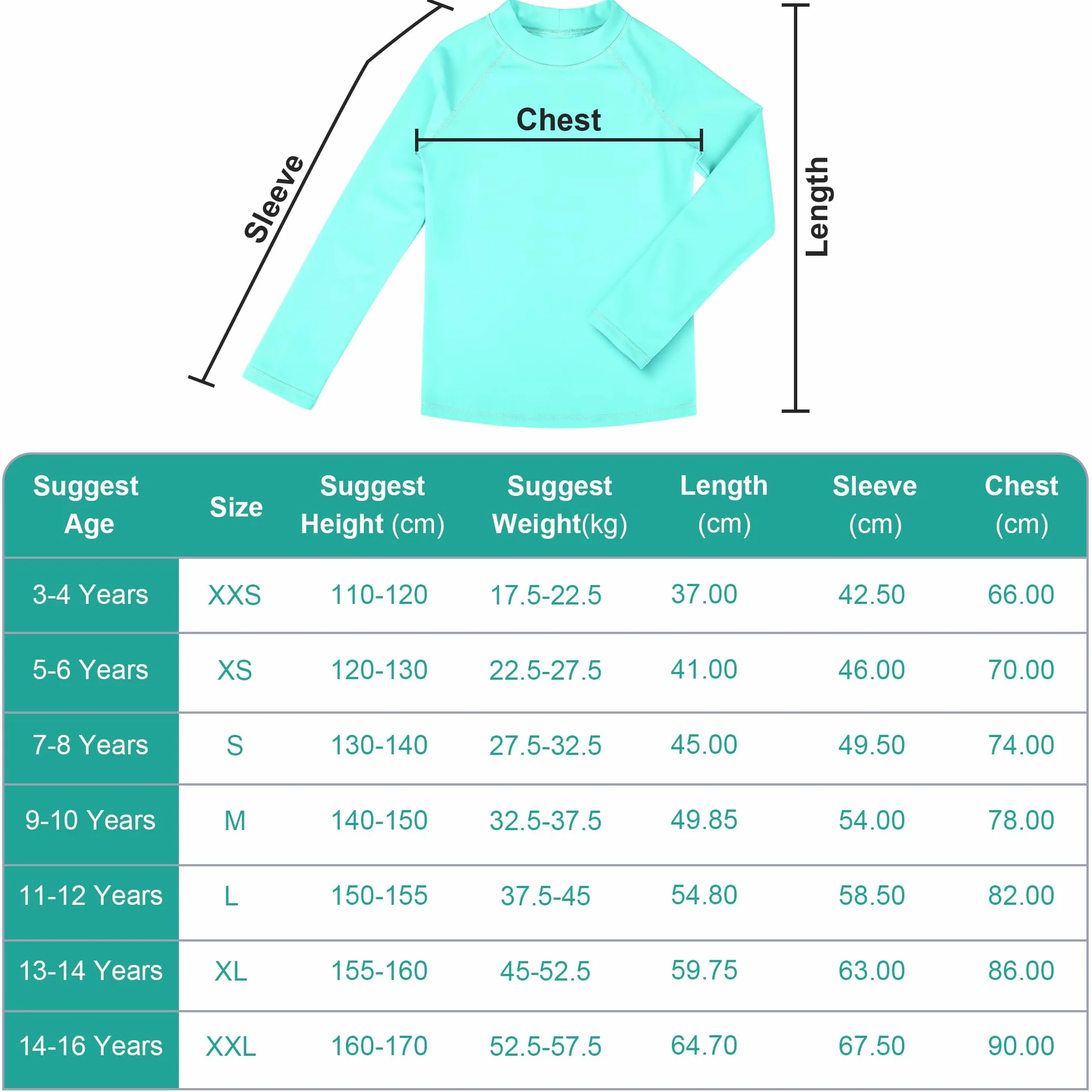 BIG ELEPHANT Costumi da Bagno per Bambino UPF 50+ Rashguard Maniche Lunghe (Pacco da 3)