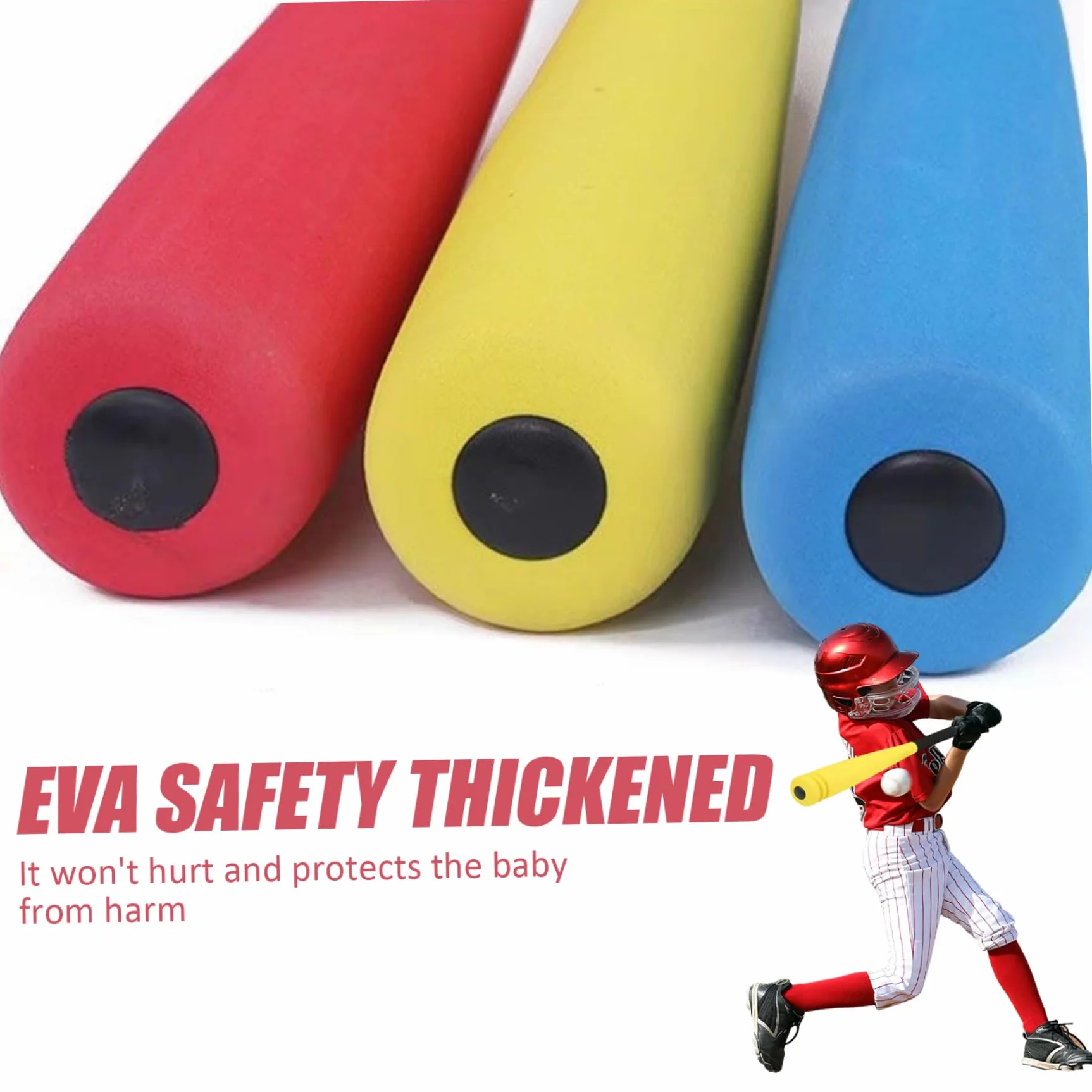 Mazza da baseball per bambini in schiuma EVA 21 pollici 3 pezzi giocattolo morbido all'aperto