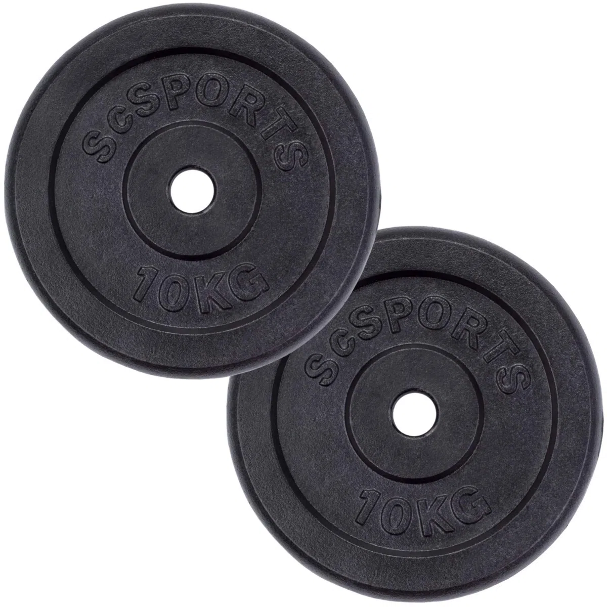 ScSports - 2 Pesi da 10 kg, Diametro Foro 30 mm