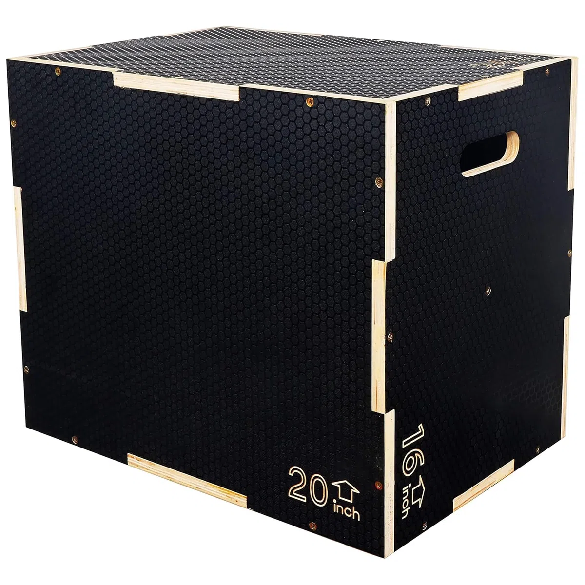 Signature Fitness 3 in 1 Scatola di Legno Antiscivolo Plyo Box Plyometric Box Jumping Esercizio, Diverse Misure