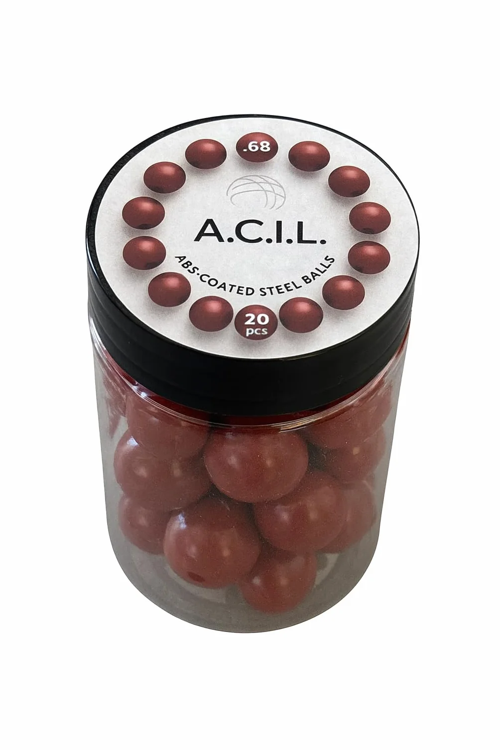 ABS-Coated Steel Balls .68 Cal – 10 grams Solid Precision Rounds for Paintball, RAM & Home Defense – Durable Reusable Hard Nylon Shell Projectiles – 20 Pieces