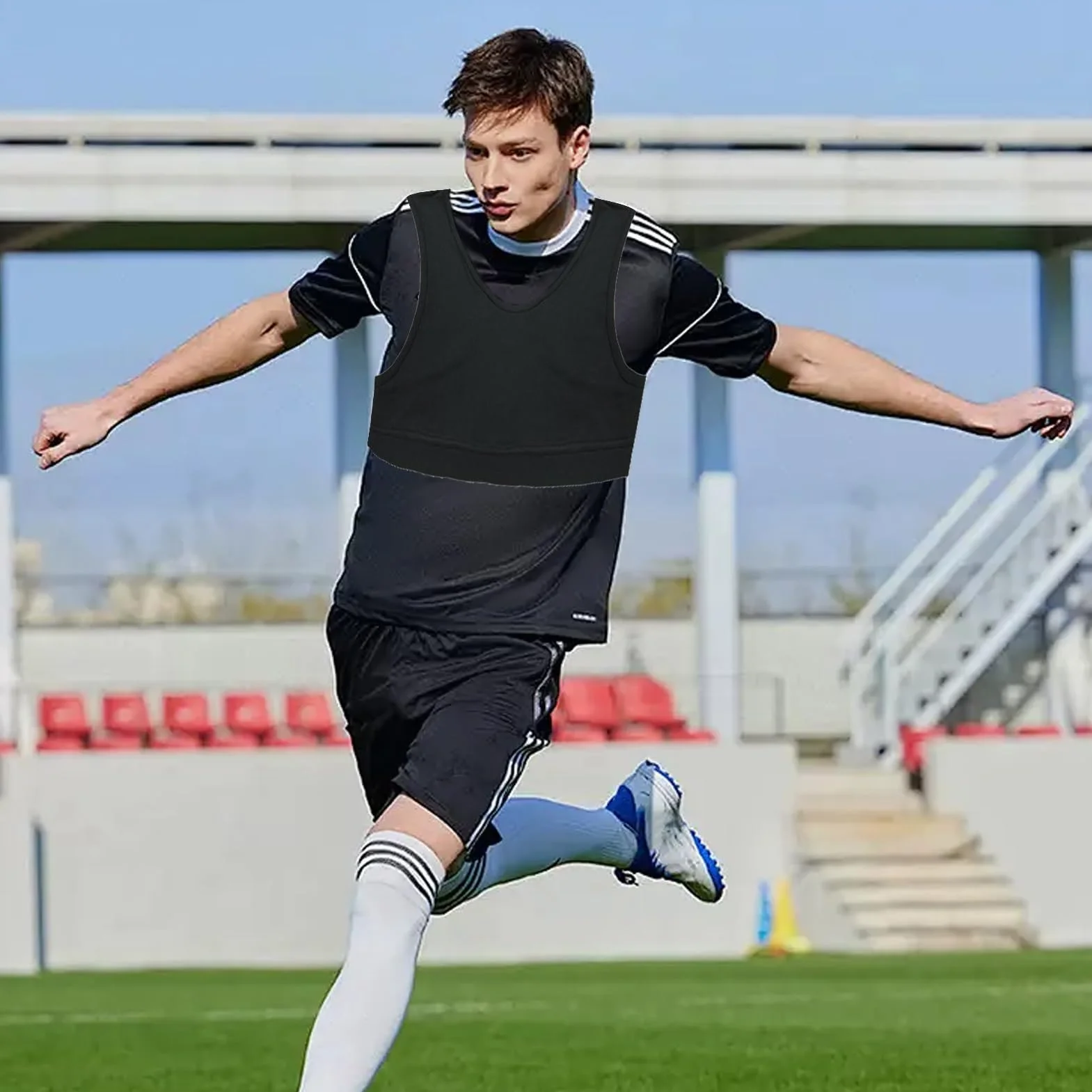 Gilet da calcio fitness tracker, canotta sportiva per allenamento