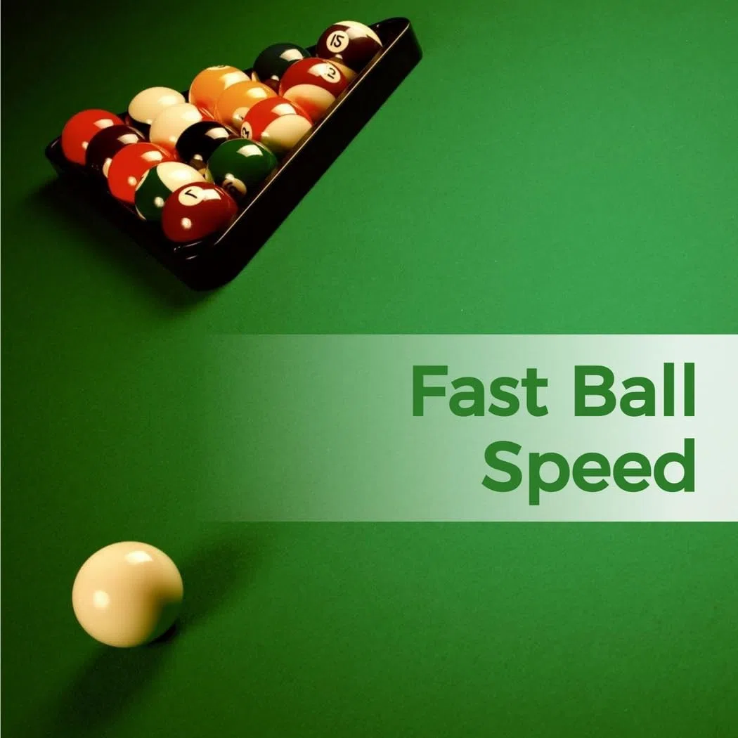Panno in feltro per tavolo da biliardo da 2,4 m, in nylon e feltro, include 6 strisce per telaio, gioco veloce e fluido