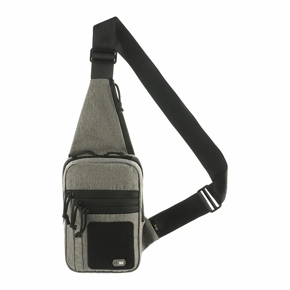 M-Tac EDC Fondina per pistola borsa a tracolla nera 5 scomparti universale