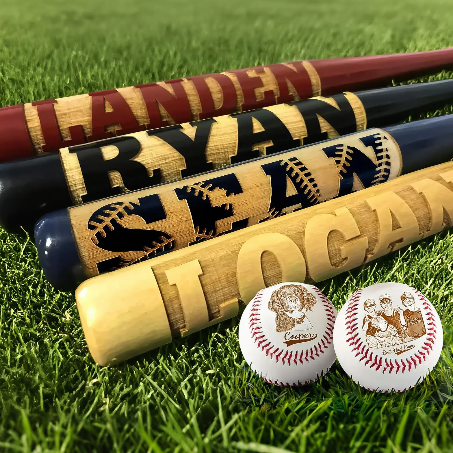 Mini mazza da baseball personalizzata, nome inciso personalizzato, racchetta in legno da 18 pollici, regalo per porta anelli, allenatore, giocatore, squadra softball, Little League, testimoni