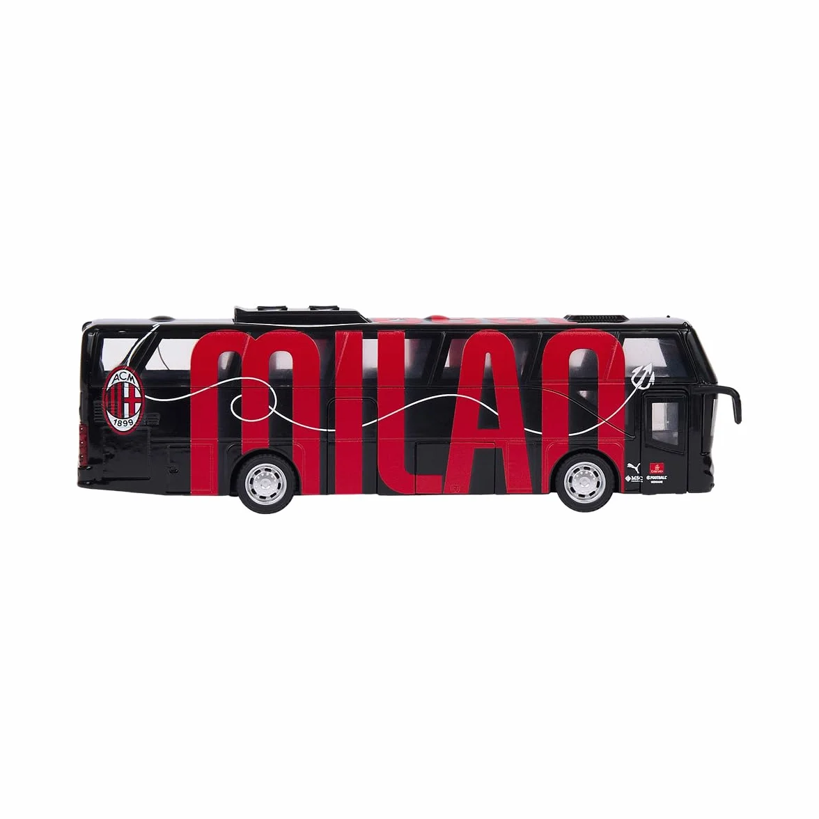 A.C. Milan Mini Bus Milan, Prodotto Ufficiale, Nero-Rosso