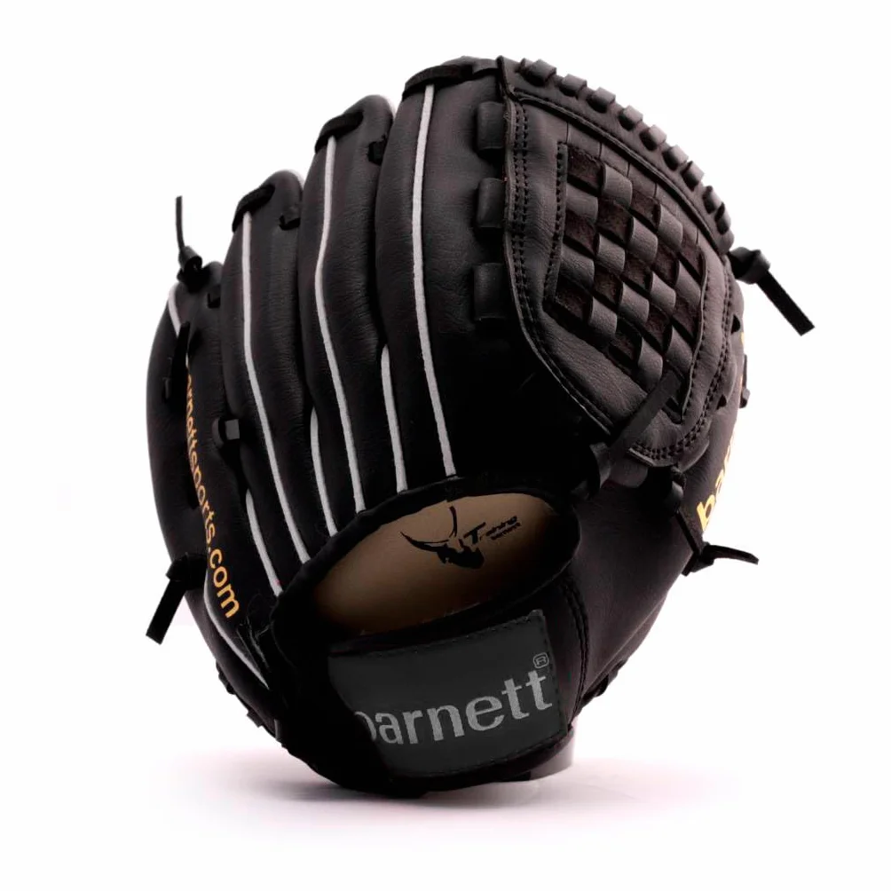 JL-102 - Guanto da baseball per principianti, in poliuretano, misura 25,2 cm, colore: nero
