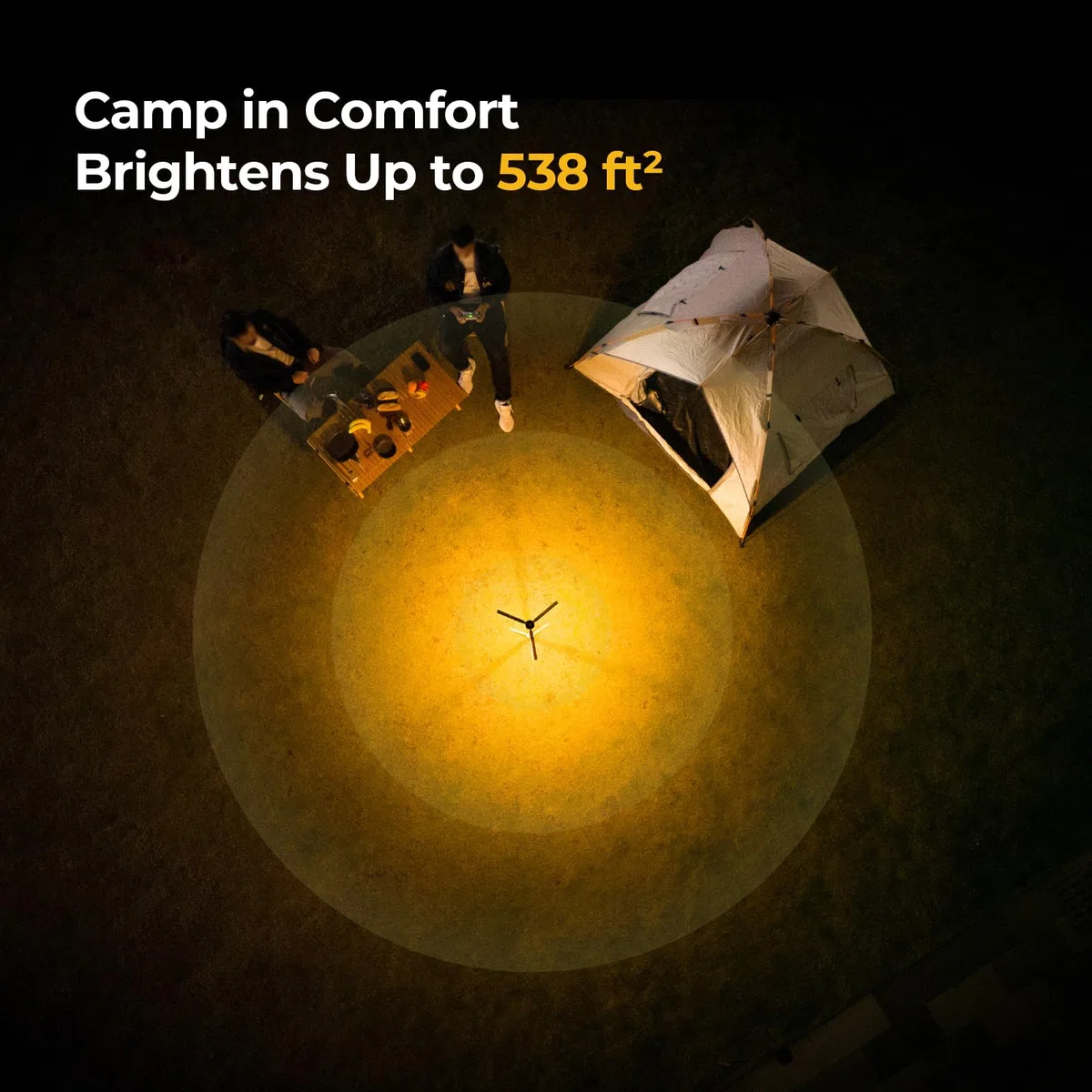 BougeRV CL04 Lampada Da Campeggio Con 15600mAh, Ricaricabile, Altezza E Angolo Regolabili, 4000LM, IP54 Impermeabile, Per Campeggio, Viaggio, Emergenza, Verde