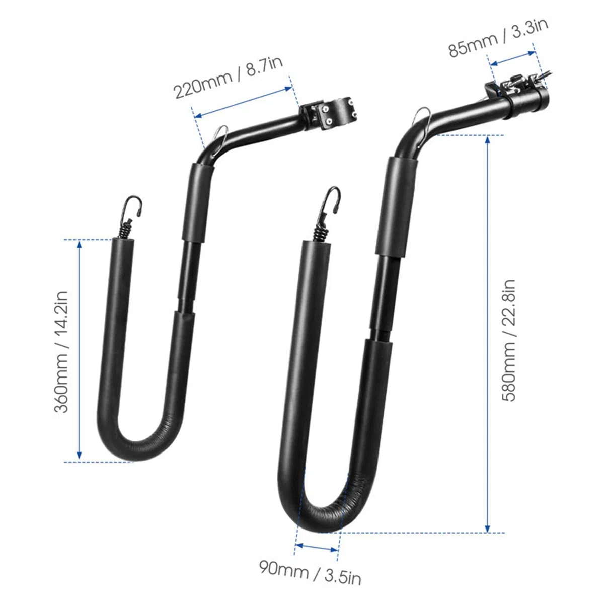 Porta da surf per bicicletta | Tavola da surf con fissaggio rapido e rimovibile, compatibile con e shortboard, robusto in metallo per viaggi in spiaggia