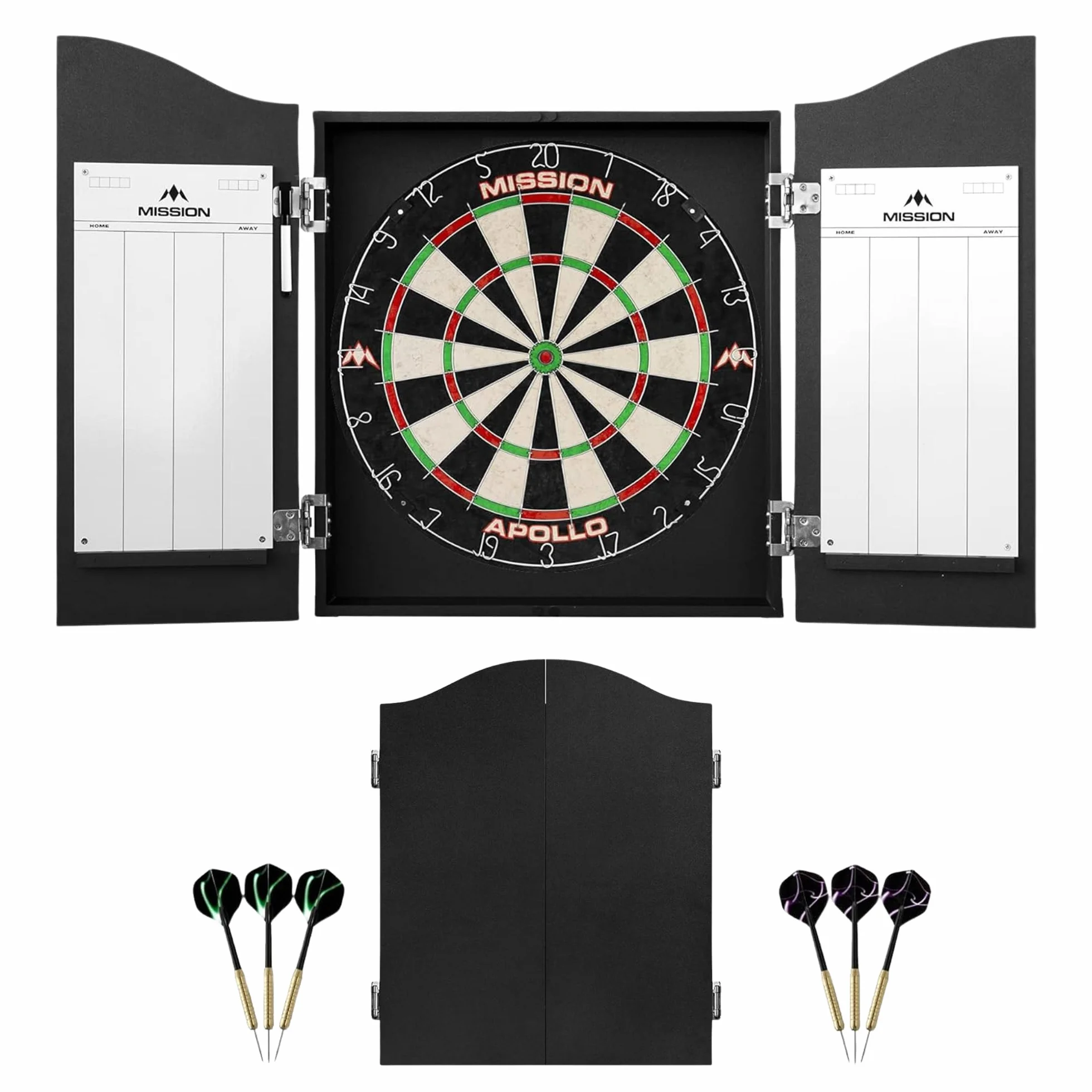 Mission Home Darts Centre - Completo di Bersaglio Apollo e 6 Freccette